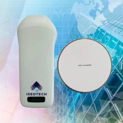 ecógrafo portátil lineal blanco